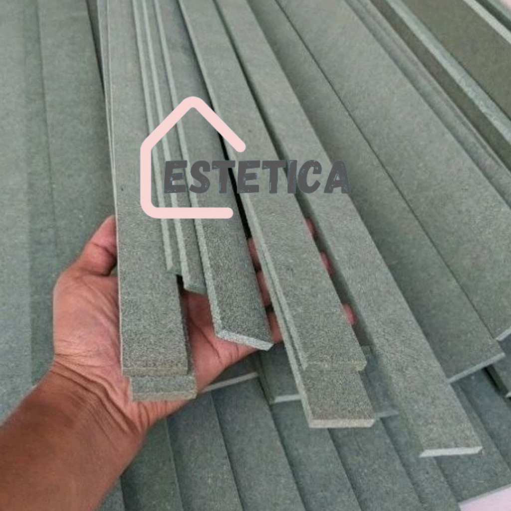 HMR Wall Batten Hijau 3MM List Moulding Dinding Estetik Dekorasi Premium Wall Panel Efek 3D