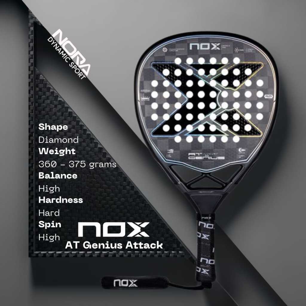 NOX AT Genius Attack Raket Padel Rackets NORA DYNAMIC STORE