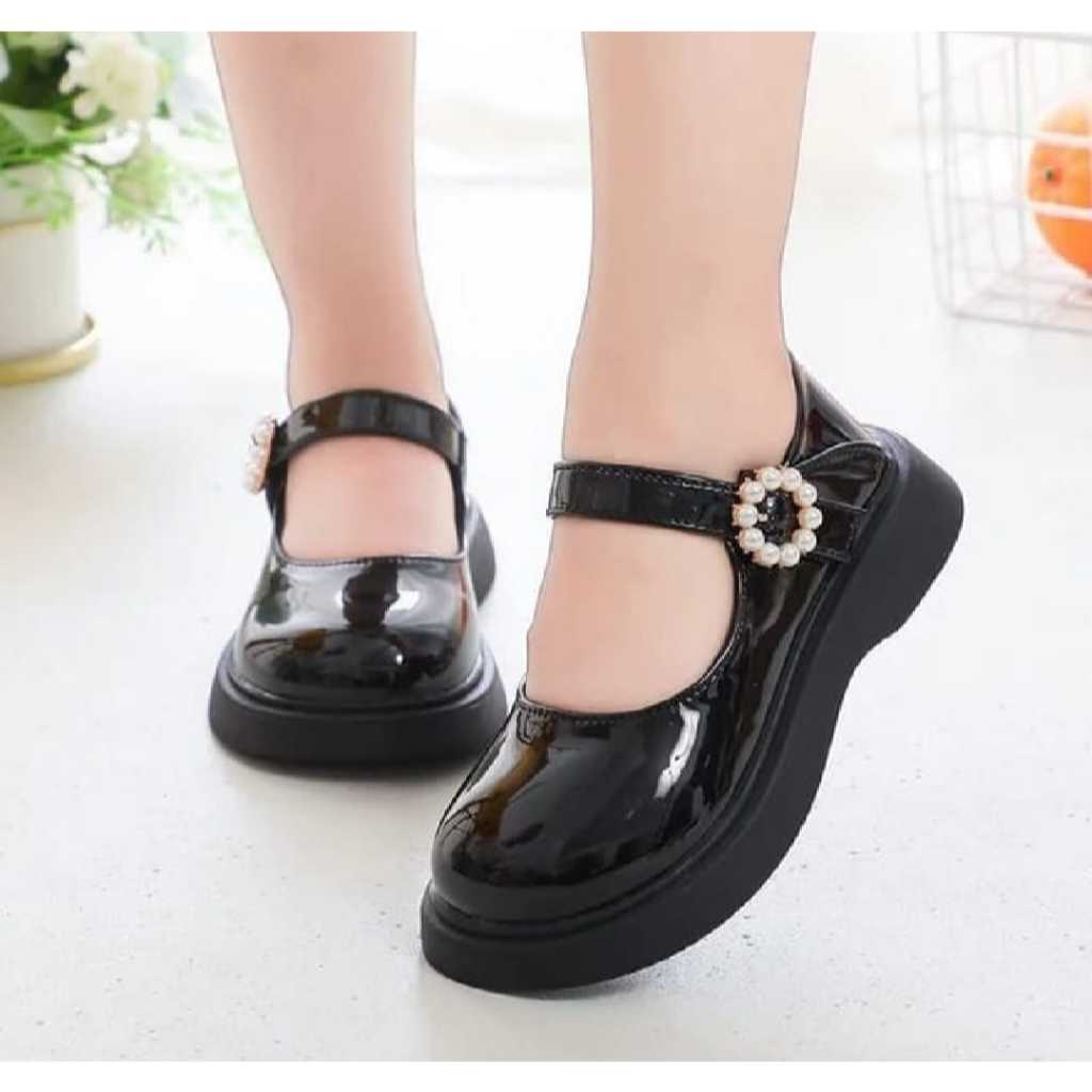 Sepatu Docmart Anak Perempuan Lucu Umur 1-13Tahun Model Terbaru Sepatu Anak Cewek Bayi Sekolah Hitam