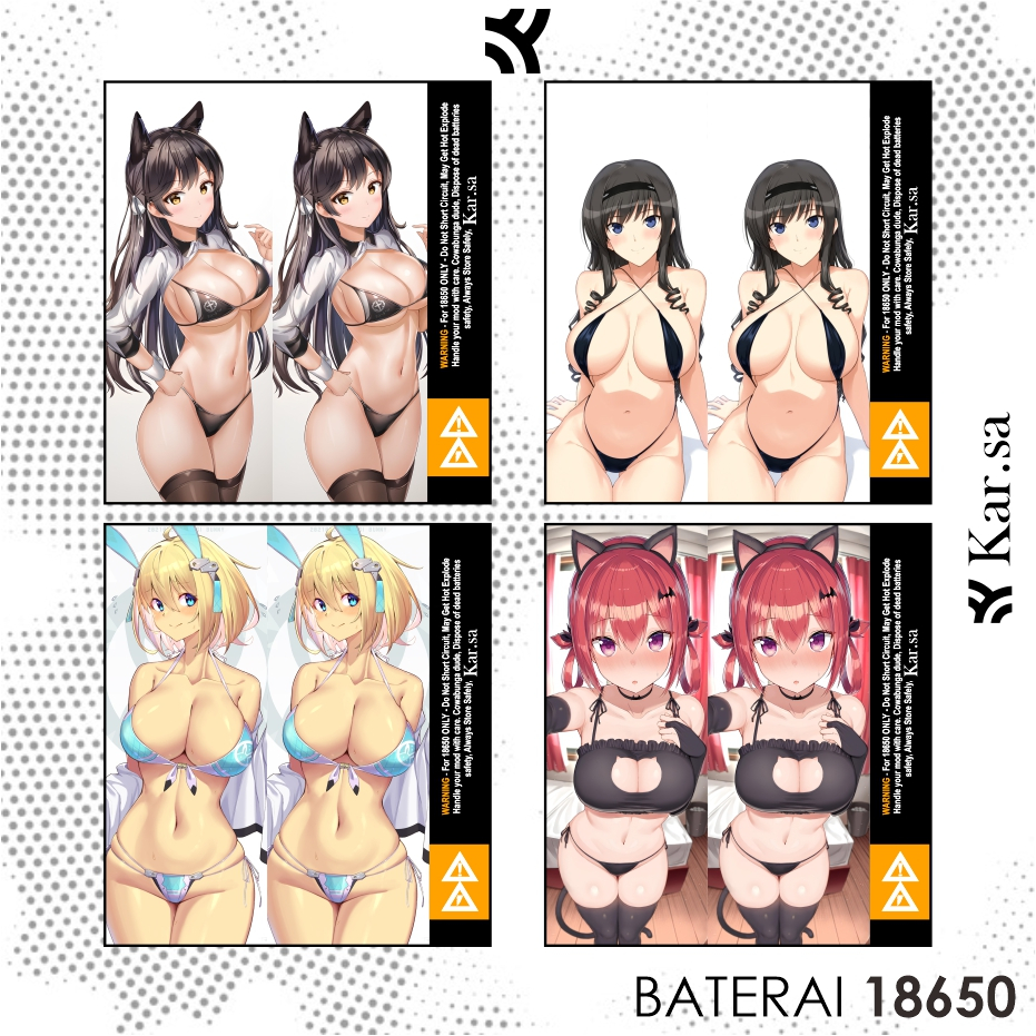 WRAP BATTERY 18650 / PELINDUNG BATERAI / STIKER BATERAI /ANIME