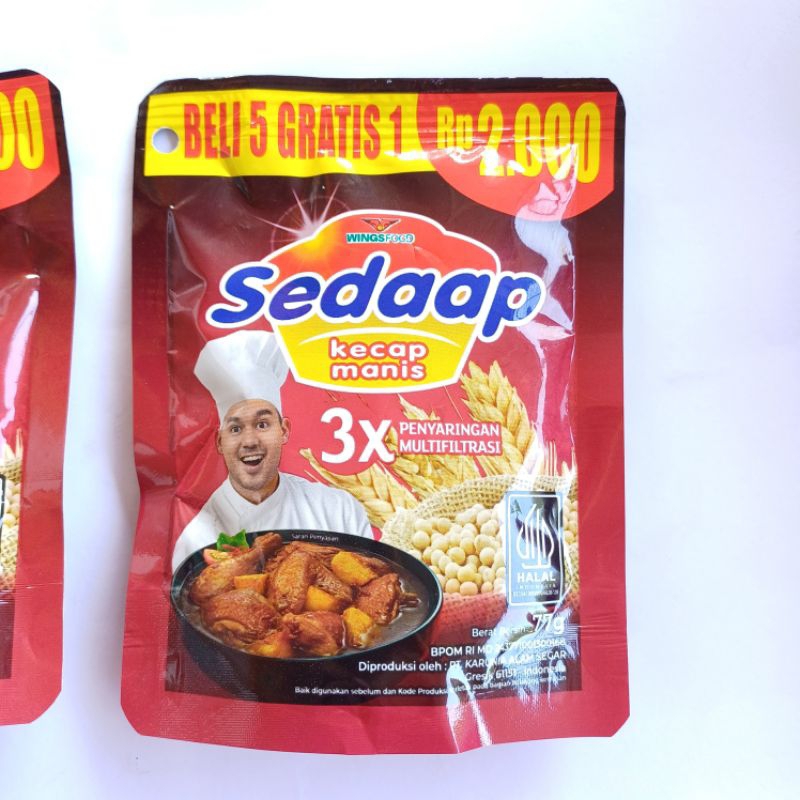 

(6 pcs) Kecap SEDAAP 2.000 - beli 5 gratis 1