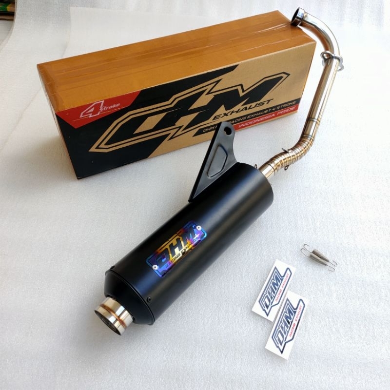 Knalpot Kondoman Mio Sporty Mio Smile Mio Soul Moncong Sijiro Original DHM Racing