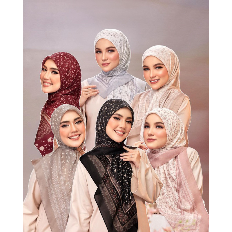Hijab Kerudung Voal Segi Empat Motif Malaysia - Kamaria