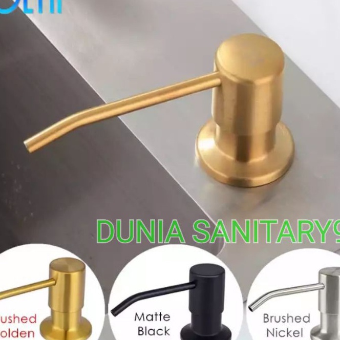 Beli Soap dispenser Wastafel Kitchen sink Tempat sabun Bak cuci piring kepala stainless Gold Black H