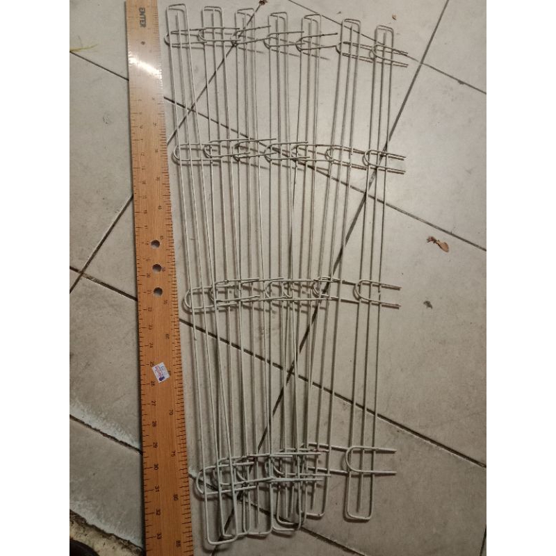 Grosir Sale 7 Buah Pembatas Stopper Rak Putih Besi Market Minimarket Gondola Etalase Produk Dagangan