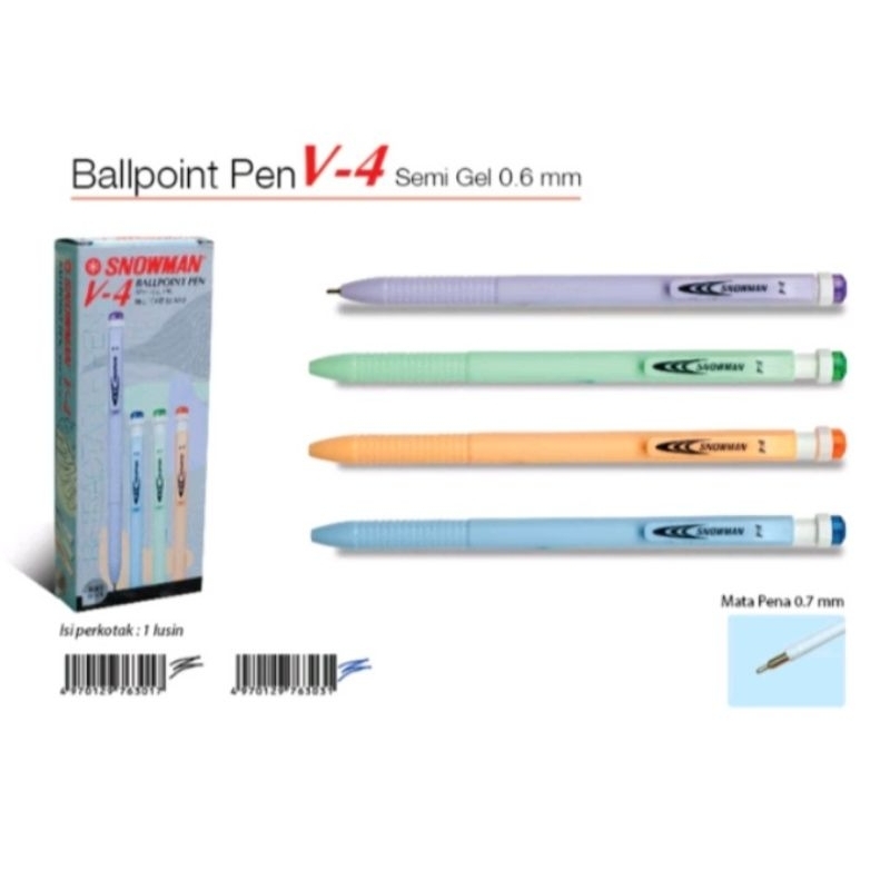 

bolpen snowman / bolpen hitam / bolpen snowman v 4 / bolpen murah