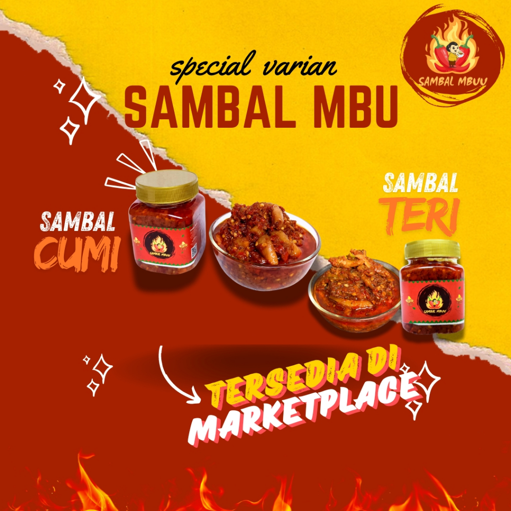 

sambal mbuu 2 pcs bundling sambal cumi dan sabal teri