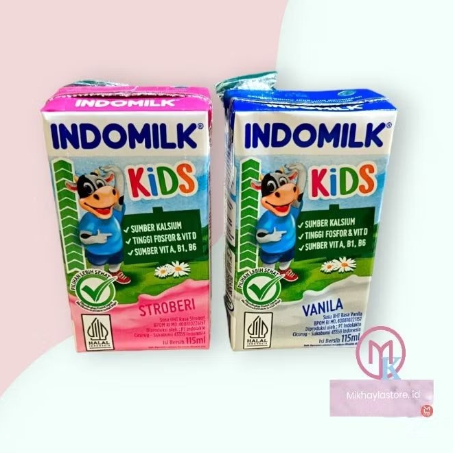 

Indomilk kids varian rasa UHT 115 Gr