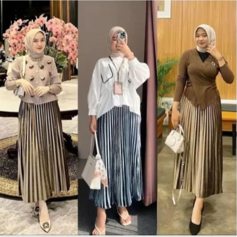 Rok plisket beludru 7/8 hight waist plester midi skirt / rok beludru 7/8 rok