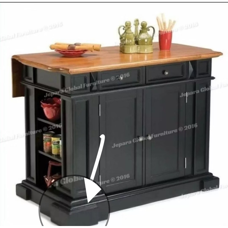 Kitchen Island Meja Dapur daub lipat - meja Dapur Jati - meja dapur lipat