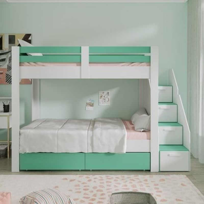 dipan / tempat tidur tingkat anak kayu jati belanda