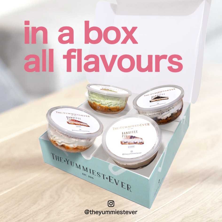 

Banoffee pie in a box of 4 (original, blueberry, oreo, greentea)