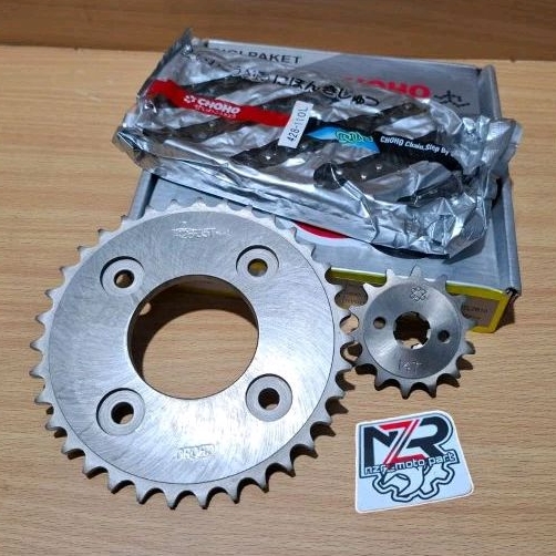 GEARSET RANTE KHARISMA X 125 428-14T/35T //GEAR SET RANTAI GIR HONDA KHARISMA X 125 KIRANA SUPRA FIT
