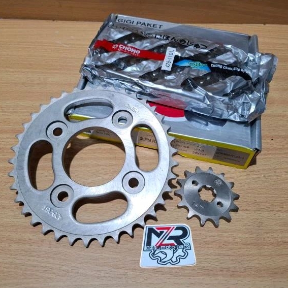 GEARSET RANTE FIT NEW 428-36T/38T/40T//GEAR SET RANTAI GIR HONDA SUPRA FIT NEW/FIT X/S REVO ABSOLUTE