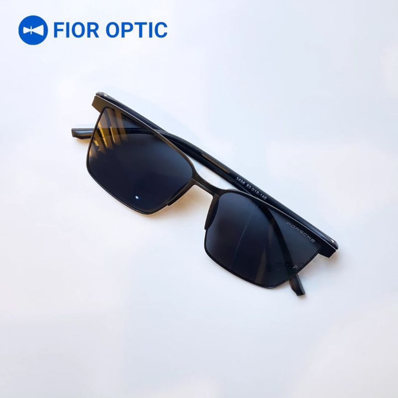 Fior Optic - Sunglasses Kacamata Hitam 3696  Laki-laki Perempuan (Bisa ganti Lensa Anti Radiasi / An