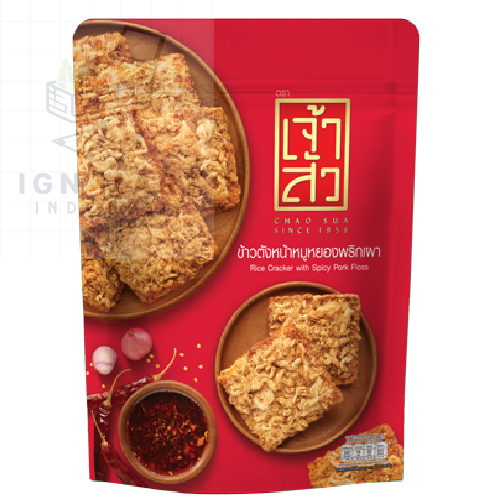 

CHAO SUA RICE CRACKER / KUE BERAS WITH SPICY PORK FLOSS 80GR