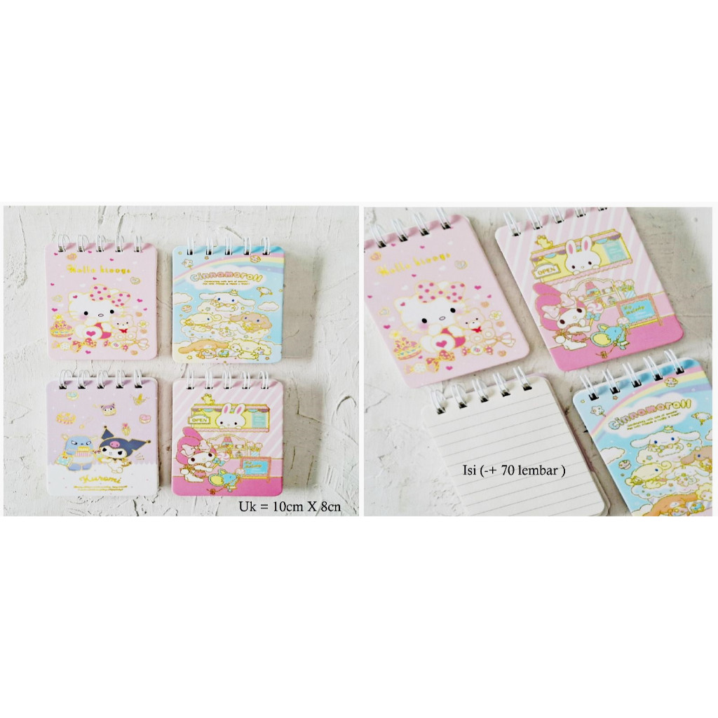 

BUKU RING SPIRAL BINDER A7 CATATAN MEMO MINI LUCU CUTE NOTEBOOK HMX-10117 MOTIF BUKU TULIS POKET