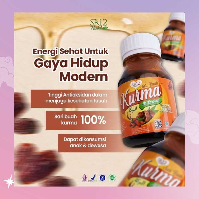 

SARI BUAH KURMA AL BAROKAH SR12/ SARI KURMA ASLI/ MENCEGAH ANEMIA