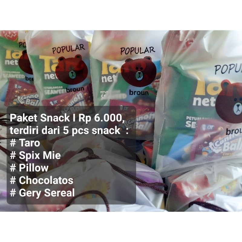 

Paket Snack Ulang Tahun / Paket Snack Rp 5.000,- / Pouch Hampers Mini / Bingkisan Ulang tahun / Paket Snack Ulang Tahun Anak / Paket snack ulang tahun kemasan pouch kecil / Hampers snack / Bingkisan Hampers / Parcel Ultah / Khitanan / Ramadhan / Lebaran