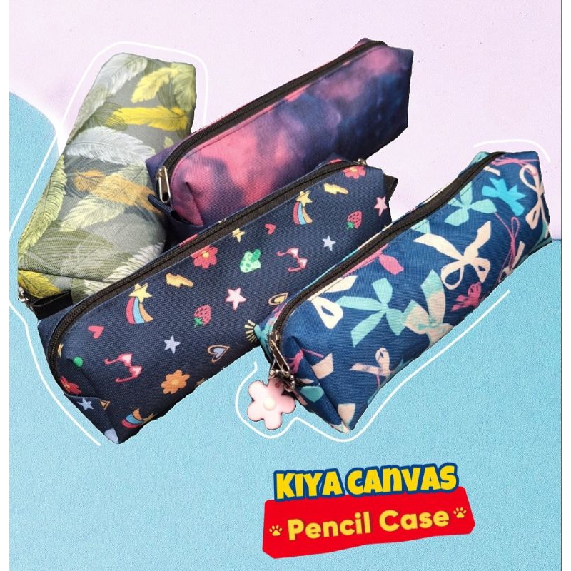 

PENCIL CASE KIYA CANVAS TEMPAT PENSIL KANVAS KOTAK PENSIL KANVAS LUCU MOTIF CANTIK