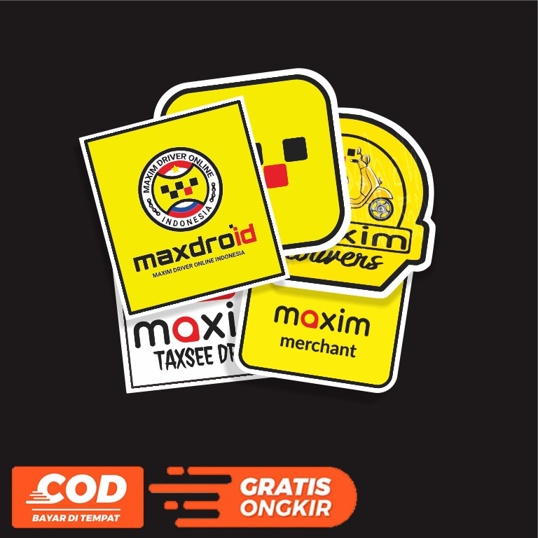 stiker maxim/stiker logo maxim/stiker ojek on line maxim