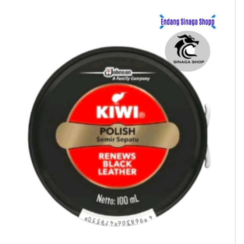 KIWI POLISH SEMIR SEPATU HITAM 100 ML