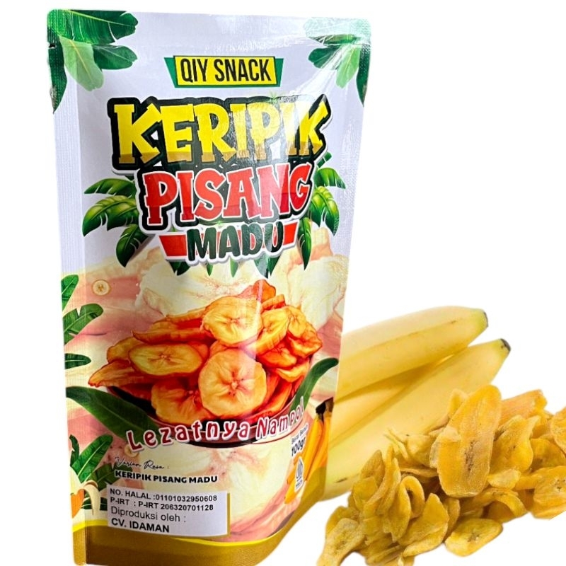 

Keripik Pisang Kepok Madu dan Coklat Kemasan Pouch 100gram
