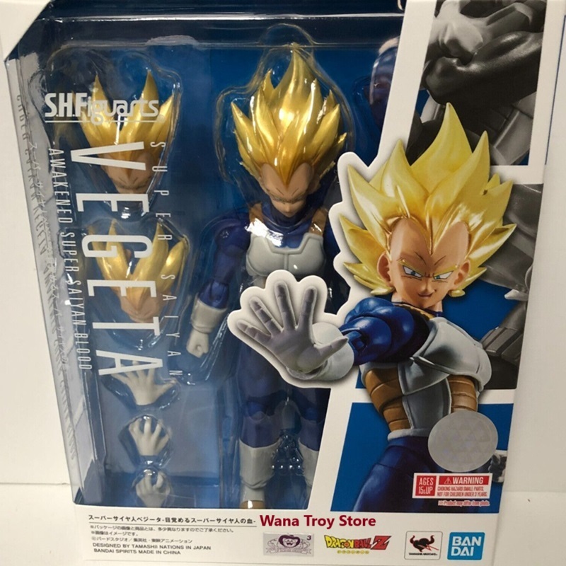Dragon Ball Original BANDAI SHF Vegeta / Bezita Awakened Super Saiyan Blood Movable Action Figure