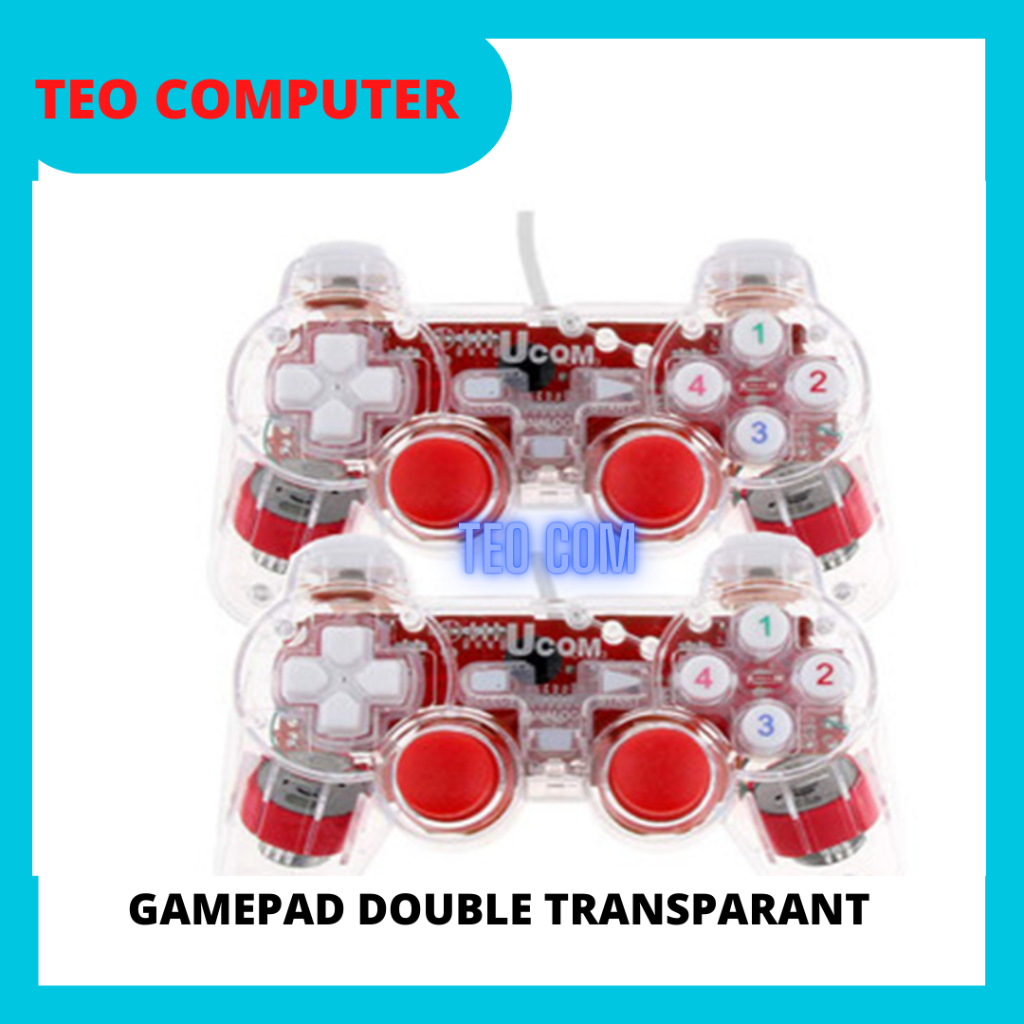 GAMEPAD JOYSTICK DOUBLE TRANSPARAN / JOYSTICK PC / GAMEPAD PC