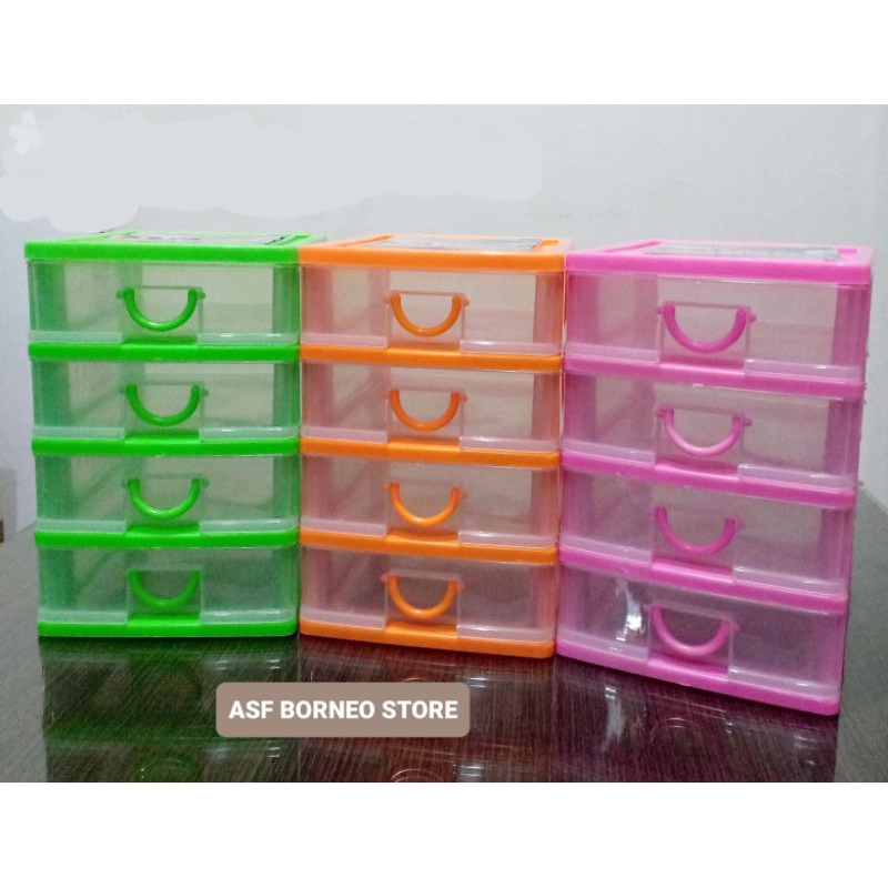 Laci Plastik Mini Susun 4 Tingkat