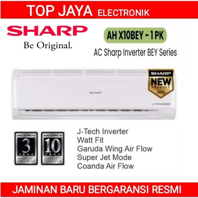 AC INVERTER SHARP 1PK AH-X10BEY/AC INVERTER 1PK SHARP BARU BERGARANSI RESMI