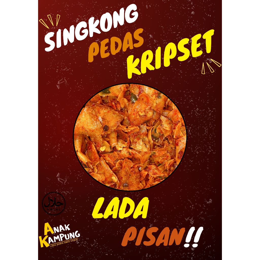 

AK KRIPSET Keripik Singkong Pedas 500gr - Makanan Ringan