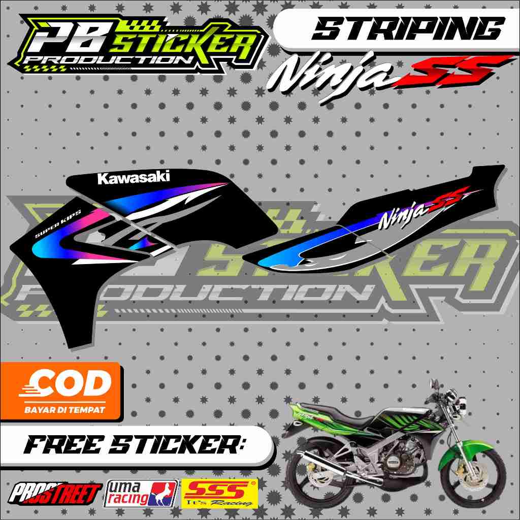 STRIPING KAWASAKI NINJA SS / STICKER LIST VARIASI KAWASAKI NINJA SS ABSTRAK