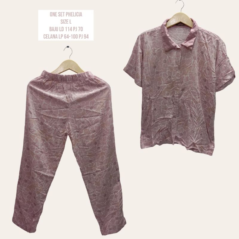 One set phelicia wanita bahan rayon twill busui frendly