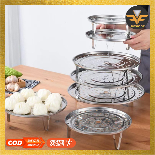 Tatakan Kukusan Stainless / Alat Kukus Tatakan Kukusan Teratai Steamer Rak Panci Stainless / Alas