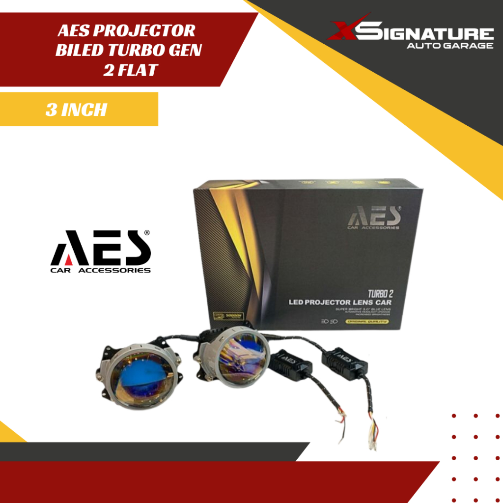 AES PROJECTOR BILED TURBO GEN 2 FLAT 3 INCH