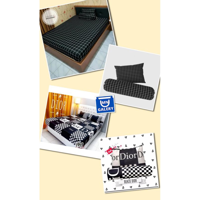 SPREI MOTIF KOTAK KOTAK KOREAN AESTETIC. UKURAN 180X200. FREE BANTAL 2. GULING 1.