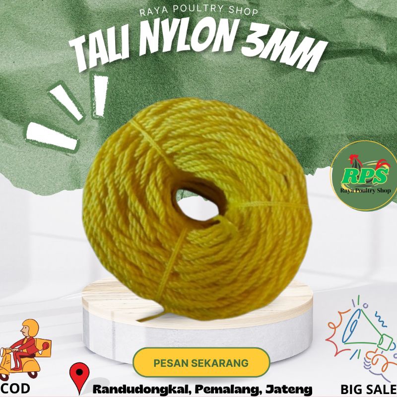 

TALI NYLON 3MM || TALI TAMBANG || TALI PLASTIK