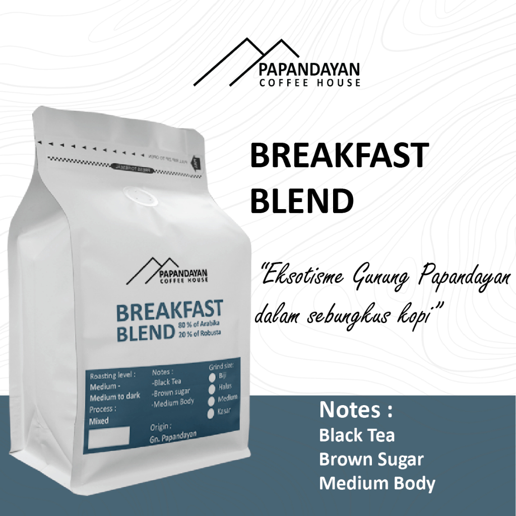 

Kopi Papandayan Breakfast Blend 200 - 250 gr Biji / Bubuk - Kopi Papandayan