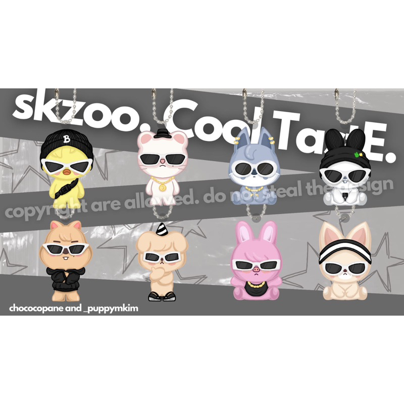 

[monjicats] skzoo cool taste keychain and sticker glitter holo