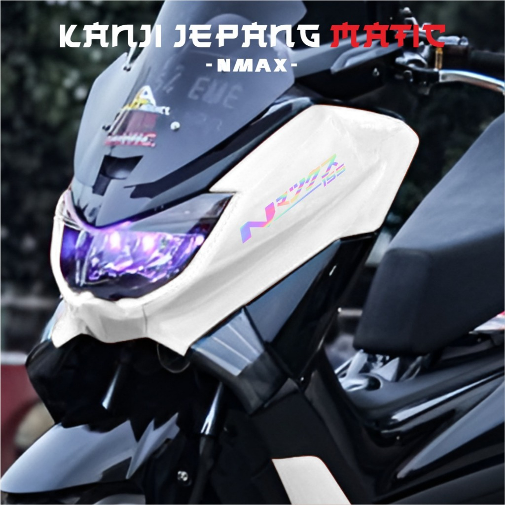 STIKER CUTTING KANJI JEPANG YAMAHA NMAX BAHAN HOLOGRAM TERMURAH DAN TERLARIS