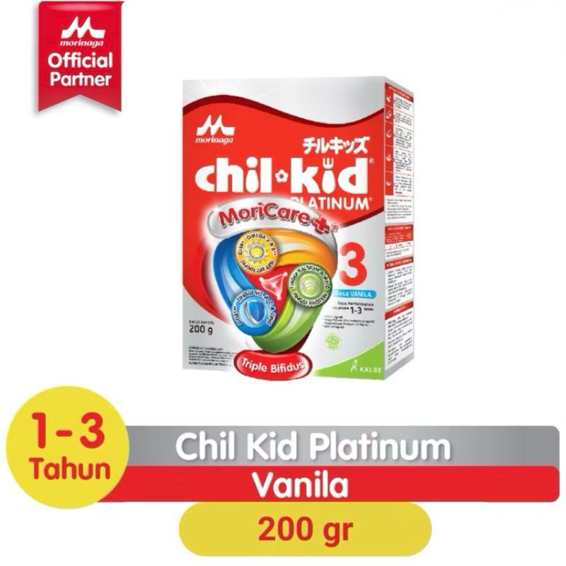 Morinaga Chil Kid Platinum Vanila 200gr || susu formula sufor bayi anak chilkid platinum