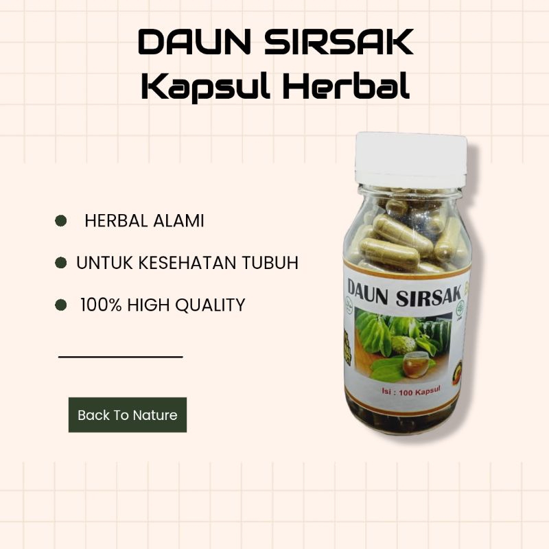 

Kapsul Daun Sirsak Herbal Anti Kanker isi 100 Kapsul