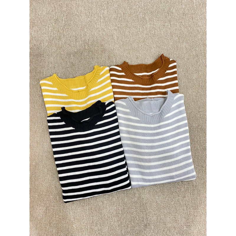 Inner Rajut Lengan Panjang | Atasan Rajut Import Wanita | Dalaman Hijab