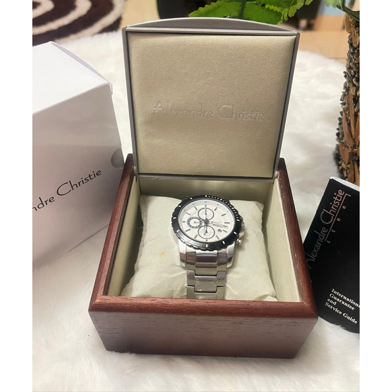 Dijual Jam Mewah dan Elegan Alexandre Christie, AC 6141 MC PUTIH SILVER RANTAI