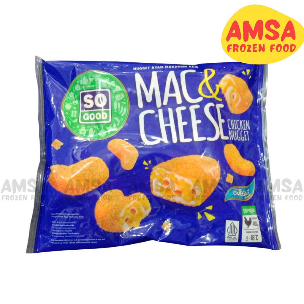 

SO GOOD CHICKEN NUGGET MAC & CHEESE 400GR / NUGGET MAKRONI KEJU