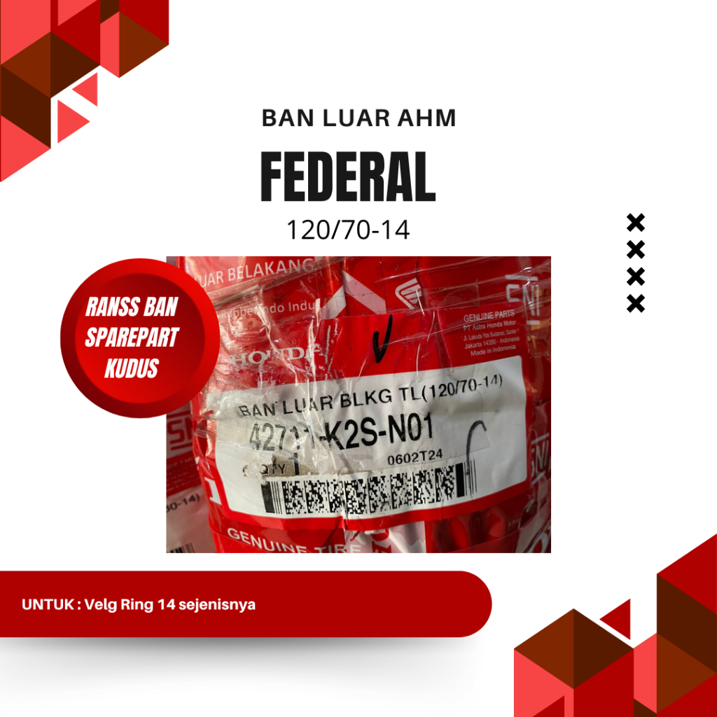 ban luar AHM FEDERAL 120/70-14
