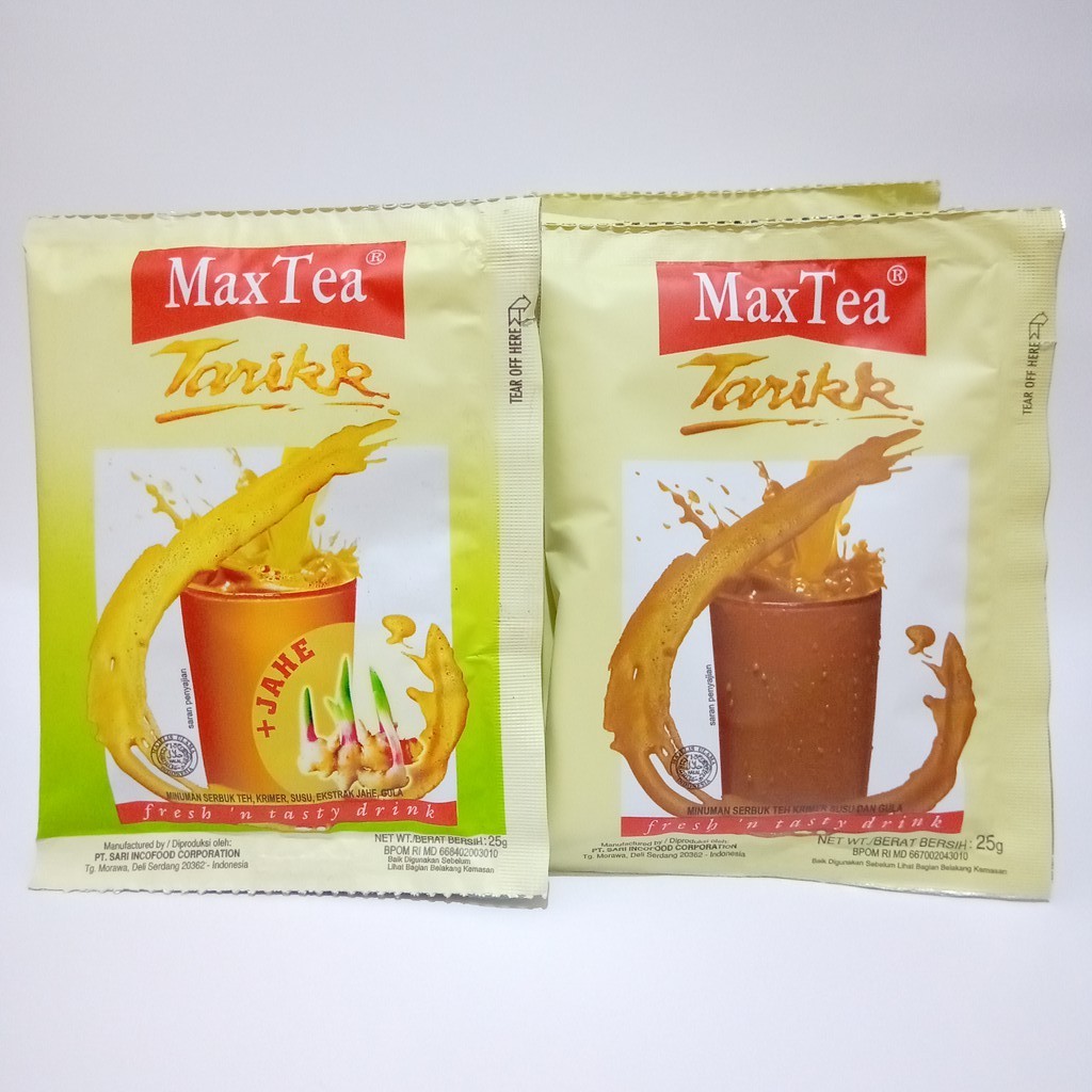 

Max Tea Teh Tarik Original / Teh Tarik Jahe Sachet