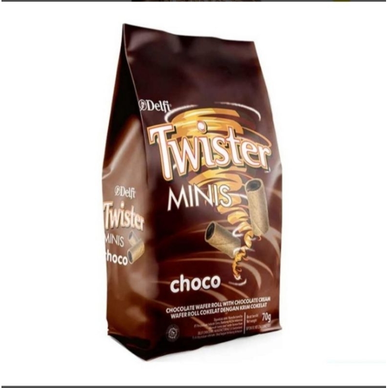 

Delfi Twister minis choco 70g