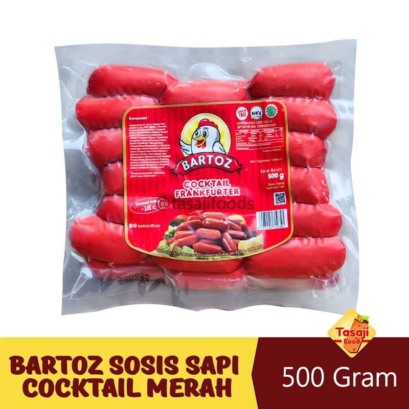 

Bartoz Sosis Sapi Cocktail Frankfurter Merah 500gr